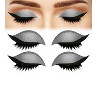 Patch per ciglia Lazy Eye Shadow con ciglia, adesivi per il trucco delle ciglia con ombretto e ciglia finte, adesivi per il trucco degli occhi colorati riutilizzabili e impermeabili naturali 2 in 1 pe