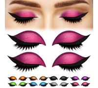 Patch per ciglia Lazy Eye Shadow con ciglia, adesivi per il trucco delle ciglia con ombretto e ciglia finte, adesivi per il trucco degli occhi colorati riutilizzabili e impermeabili naturali 2 in 1 pe