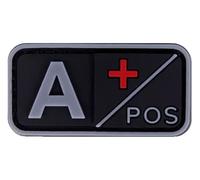 Patch per gruppo sanguigno A B AB O positivo, negativo, 5 x 2,5 cm, Chiusura A Strappo