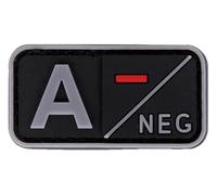 Patch per gruppo sanguigno A B AB O positivo, negativo, 5 x 2,5 cm, Chiusura A Strappo