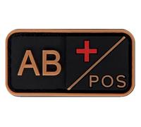 Patch per gruppo sanguigno A B AB O positivo, negativo, 5 x 2,5 cm, Chiusura A Strappo