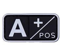 Patch per gruppo sanguigno A B AB O positivo, negativo, 5 x 2,5 cm, Chiusura A Strappo
