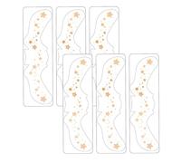 Patch per il trucco, toppe per il trucco per il viso, toppe impermeabili per macchie di macchie, set di 6 adesivi per il viso temporanei impermeabili per festival musicali, adesivi lunghi