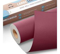 Patch per Riparazione in Pelle 40 x 160 cm, Toppe per Riparazione Autoadesive in Pelle, Pelle Adesiva per Riparazioni Patch Pelle Adesiva per Divano, Sedile Auto, Mobili, Borsa (Borgogna)