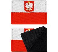 Patch Polonia, set da 2 | Klett Patch Poland, Patch militari con chiusura a strappo, Patch tattici di morale con chiusura a strappo | 40x60mm