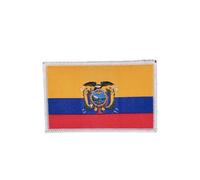 Patch ricamate Bandiera Ecuador con colori ufficiali - Scudo ricamato - Patch motociclistiche ricamate - toppe militari, patch Ecuador