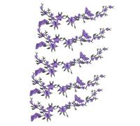 Patch ricamate,Patch In Tessuto Con Bouquet Floreale E Farfalla Per Cucire | Decorazione 5 Pezzi Per Abbigliamento Accessori Riparazione