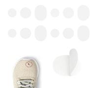 Patch riparative autoadesive, 12 pezzi Patch riparative per talloni di scarpe, riparazione fori su scarpe da ginnastica, talloni autoadesivi rotondi per scarpe di tessuto Scarpe sportive (bianche)