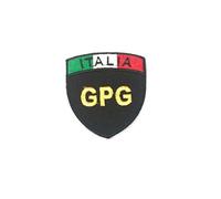 Patch Scudetto con Velcro Guardie Particolari Giurate GPG Nero + Bandiera Art.GPG-1-IPS-IT