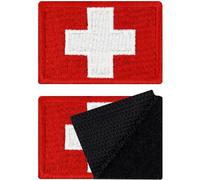 Patch Svizzera, set da 2 | Klett Patch Swiss, Patch militari con chiusura a strappo, Patch tattici di morale con chiusura a strappo | 40x60mm