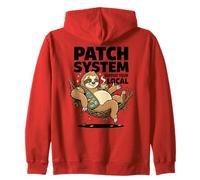 Patch System Supporta Il Tuo Umorismo Locale del caffè Bradipo Felpa con Cappuccio
