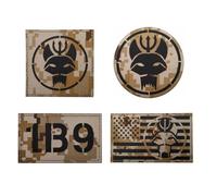 Patch tattica Seal Team Series, patch tattiche militari dell'esercito con chiusura a strappo, patch adesive in tessuto per distintivi (As shown,6)