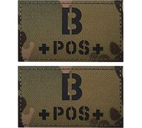 Patch tattiche riflettenti IR Double Plus per gruppo sanguigno B+POS positivo Tag identificativi gruppo sanguigno Morale emblema badge