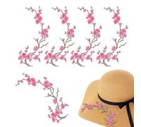 Patch termoadesive, toppe ricamate per abbigliamento | 5 pezzi adesivi tessuto di prugna per riparazione giacca zaino progetti gruppo