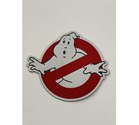 Patch-Toppa Microricamata in HD/Jacquard (Alta Definizione) Ghostbusters Termoadesiva, Micro Filo, Dimensioni: H.cm.6,5 X L.cm.7,5-Made in Italy