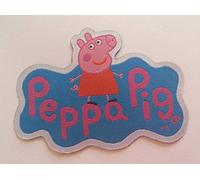 Patch-Toppa Microricamata in HD/Jacquard (Alta Definizione) Peppa Pig, Termoadesiva, Micro Filo, Dimensioni : H.cm. 5,5 X L. cm.7,5 - Made in Italy