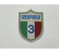 Patch-Toppa Microricamata in HD/Jacquard (Alta Definizione) Scudetto NAPOLI Termoadesiva, Micro Filo, Dimensioni : H.cm. 8 X L. cm. 6 - Made in Italy