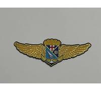 Patch-Toppa Microricamata in HD/Jacquard (Alta Definizione) Termoadesiva, Micro Filo, Dimensioni : H.cm.4 X L. cm.10 - Made in Italy