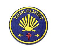 Patch/Toppa termoadesiva Buen Camino conchiglia e croce dei pellegrini