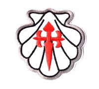 Patch/Toppa termoadesiva conchiglia e croce dei pellegrini