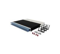 PATCHBOX Pannello patch ONE 8RU Cat6a – 24 porte, gestione cavi retrattile, piatti 10 GB rack 19"