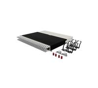Patchbox ONE 8 RU Cat.6a Pannello patch a 24 porte con sistema di gestione cavi retrattile per rack da 48,3 cm, include cavi di rete piatti da 10 GB per una facile configurazione del