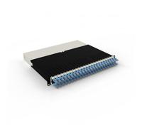 Patchbox ONE 8 RU Cat.6a - Pannello patch a 24 porte con sistema di gestione dei cavi retrattile per rack da 19", include cavi di rete piatti da 10 GB per una facile configurazione di rete e server