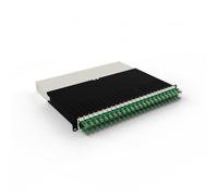 Patchbox ONE 8 RU Cat.6a - Pannello patch a 24 porte con sistema di gestione dei cavi retrattile per rack da 19", include cavi di rete piatti da 10 GB per una facile configurazione di rete e server