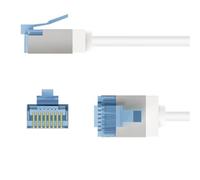Patchcord cat.6a-1500 U/FTP SLIM LSZH-TPE bianco/15 m/74341