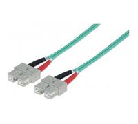 Patchcord Techly SC/UPC-SC/UPC Duplex Multi Mode OM3 1 m aqua | ILWL D5-B-010/OM3