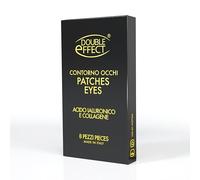 PATCHES CONTORNO OCCHI CON ACIDO IALURONICO E COLLAGENE DOUBLE EFFECT 8 PEZZI. L’ACIDO IALURONICO E COLLAGENE CREANO UN FILM PROTETTIVO CHE IDRATA E MANTIENE LA PELLE ELASTICA