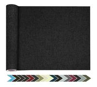 Patches di Tessuto di Lino Autoadesive, 30x120 cm Toppa Adesiva per Tessuti, Tessuto Adesivo per Riparazioni in Lino, per Divani, Sedili Auto, Sedia da Ufficio, Tende, Testiere - Nero