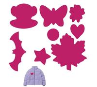 Patches For Jackets - Hot Melt Glue, 9-Shape Pre-Cut Clothing Repair Patch Waterproof Wear-Resistant Peel & Stick | Stylish Self-Adhesive Fabric Sticker Down Jacket Patch For Jacket