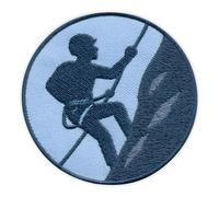 Patchion ALPINIST - climber, mountaineer - Bianco, gancio e asola compatibili con VELCRO® - Patch/Insegna/Emblema ricamato