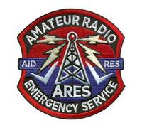 Patchion ARES Amateur Radio Emergency Service - Nero, gancio e asola compatibili con VELCRO® - Patch/Insegna/Emblema ricamato
