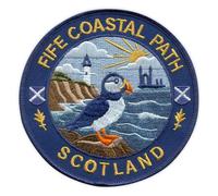 Patchion FIFE COASTAL PATH - Scotland - Nero, gancio e asola compatibili con VELCRO® - Patch/Insegna/Emblema ricamato
