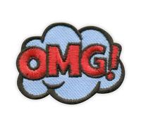 Patchion Fumetto - OMG Oh Mio Dio - Adesivo Autoadesivo - Ricamo Patch Badge Emblema