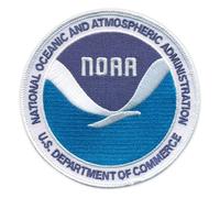Patchion NOAA National Oceanic and Atmospheric Administration - Nero, gancio e asola compatibili con VELCRO® - Patch/Insegna/Emblema ricamato