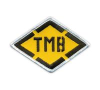 Patchion TMB - Tour Du Mont Monte Mount Bianco Blanc - Forma Rombo - Nero Gancio E Anello - Ricamo Patch/Badge/Emblema