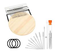 PatchMaker 2.0 - Kit per rammendo, mini telaio per riparazioni di abbigliamento, macchina portatile per maglieria per jeans, calzini, maglieria, strumento per tessitura fai da te (21 ganci)