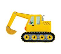 PatchMommy Digger Escavatore Toppa termoadesiva/da cucire - Applicazioni per bambini e neonati
