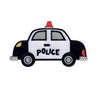 PatchMommy Toppa Termoadesiva Auto della Polizia Patch Ricamate per Ferro da Stiro o per Cucire - Toppe Adesive per Vestiti, Applicazioni per Tessuti Bambini