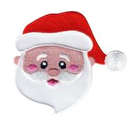 PatchMommy Toppa Termoadesiva Babbo Natale Patch Ricamate per Ferro da Stiro o per Cucire per Natale - Toppe Adesive per Vestiti, Applicazioni per Tessuti Bambini