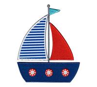 PatchMommy Toppa Termoadesiva Barca a Vela Nave Patch Ricamate per Ferro da Stiro o per Cucire - Toppe Adesive per Vestiti, Applicazioni per Tessuti Bambini