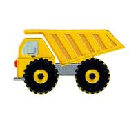 PatchMommy Toppa Termoadesiva Camion Veicolo da Cantiere Patch Ricamate per Ferro da Stiro o per Cucire - Toppe Adesive per Vestiti, Applicazioni per Tessuti Bambini