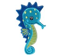 PatchMommy Toppa Termoadesiva Cavalluccio Marino Patch Ricamate per Ferro da Stiro o per Cucire - Toppe Adesive per Vestiti, Applicazioni per Tessuti Bambini