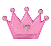 PatchMommy Toppa Termoadesiva Corona della Principessa Patch Ricamate per Ferro da Stiro o per Cucire - Toppe Adesive per Vestiti, Applicazioni per Tessuti Bambini