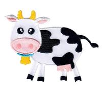 PatchMommy Toppa Termoadesiva Mucca Patch Ricamate per Ferro da Stiro o per Cucire - Toppe Adesive per Vestiti, Applicazioni per Tessuti Bambini
