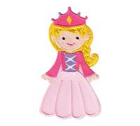 PatchMommy Toppa Termoadesiva Principessa Rosa Patch Ricamate per Ferro da Stiro o per Cucire - Toppe Adesive per Vestiti, Applicazioni per Tessuti Bambini