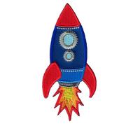 PatchMommy Toppa Termoadesiva Razzo Patch Ricamate per Ferro da Stiro o per Cucire - Toppe Adesive per Vestiti, Applicazioni per Tessuti Bambini